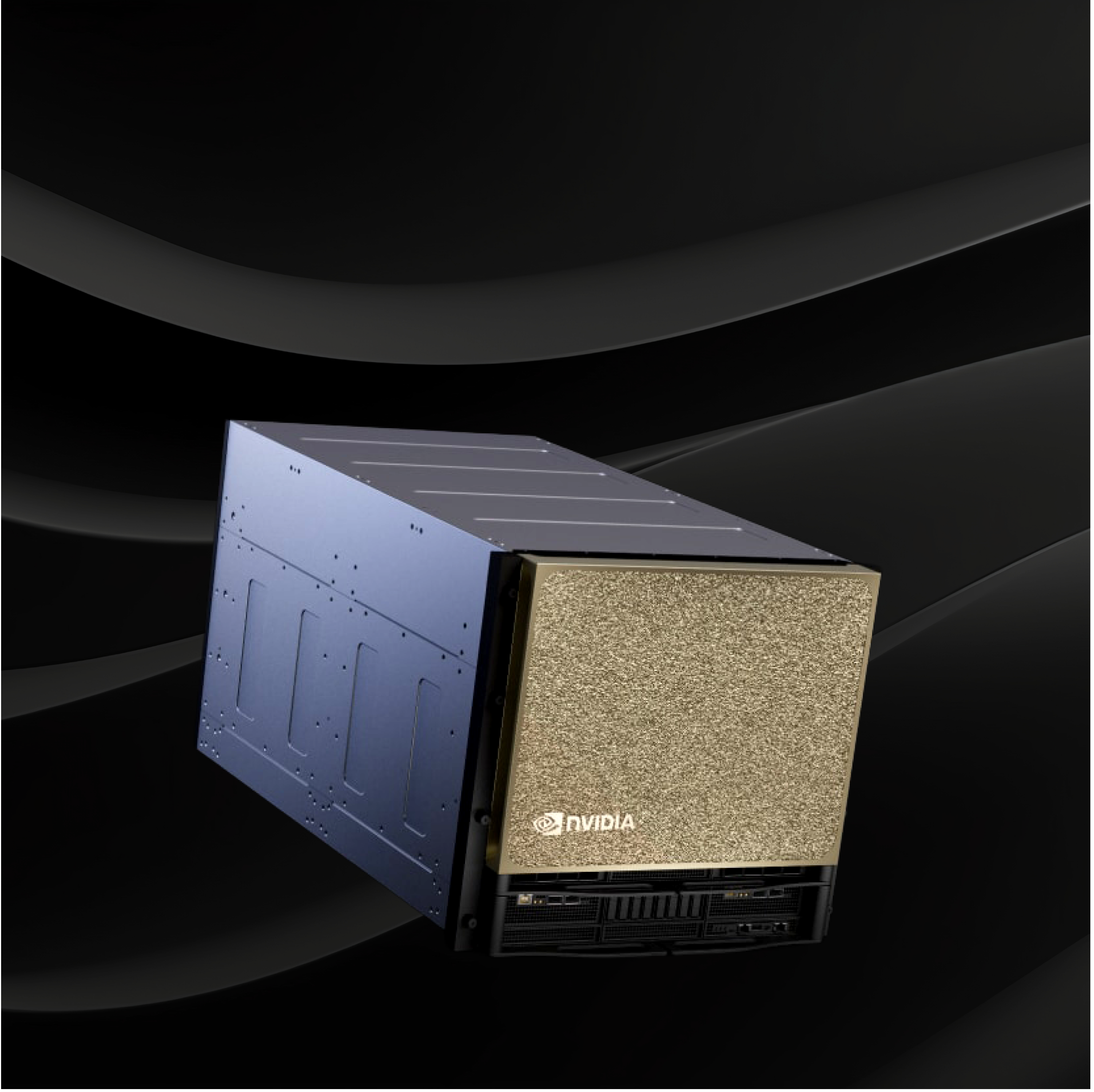 NVIDIA DGX B300 Blackwell Ultra GPU 서버 랙 전면 이미지